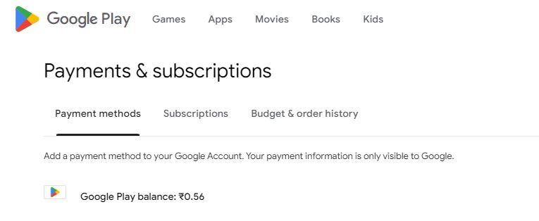 Google Play Balance