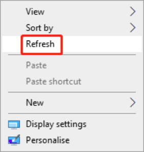 Refresh Shortcut Key